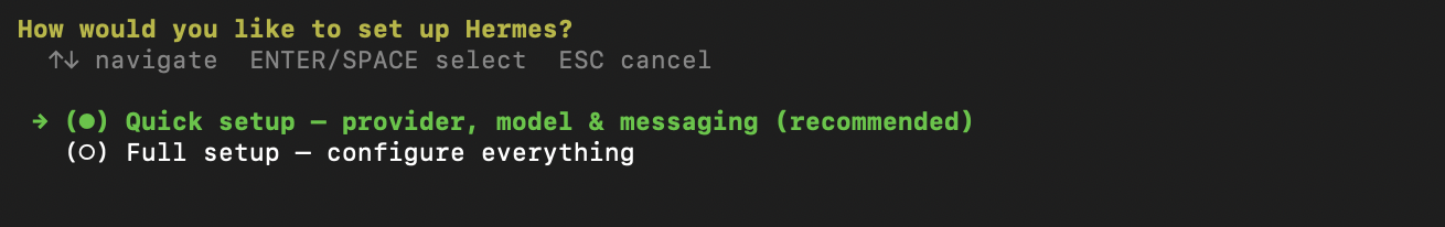 Setup Type