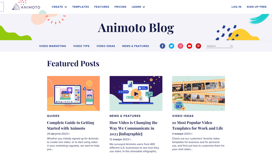animoto blog
