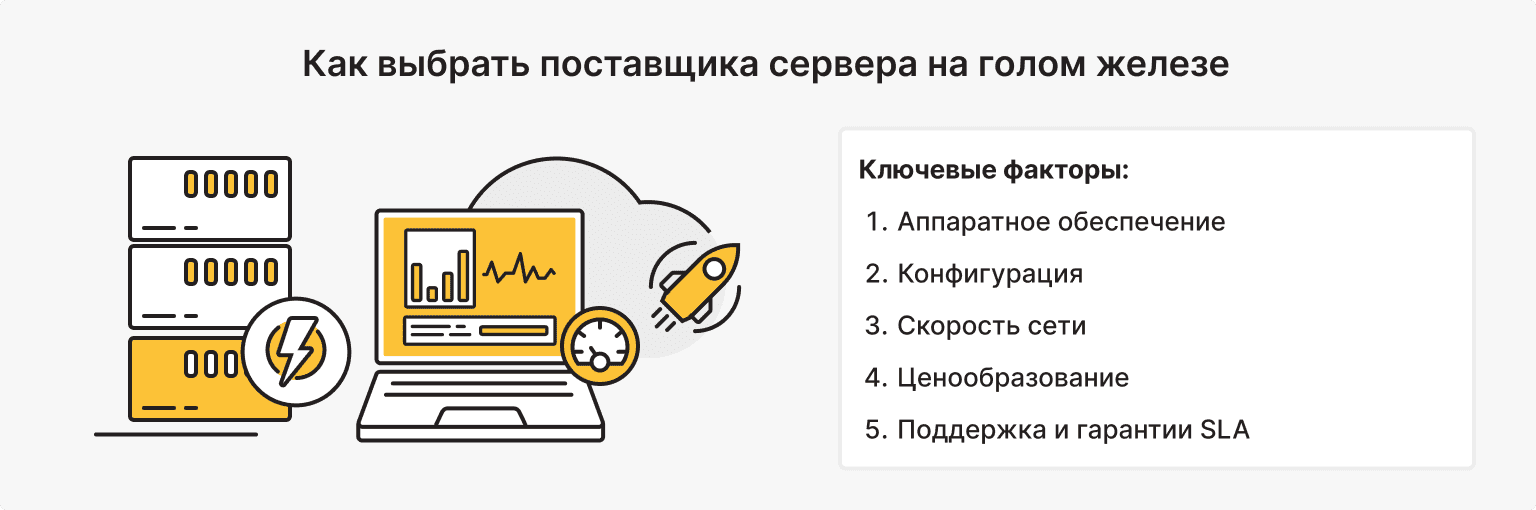 Выбор правильного поставщика серверов Bare Metal