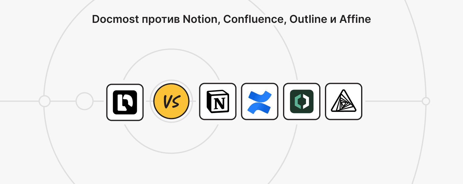 Docmost и альтернативы: Notion, Confluence, Outline, Affine