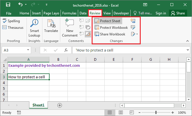 Protecting Excel Spreadsheets