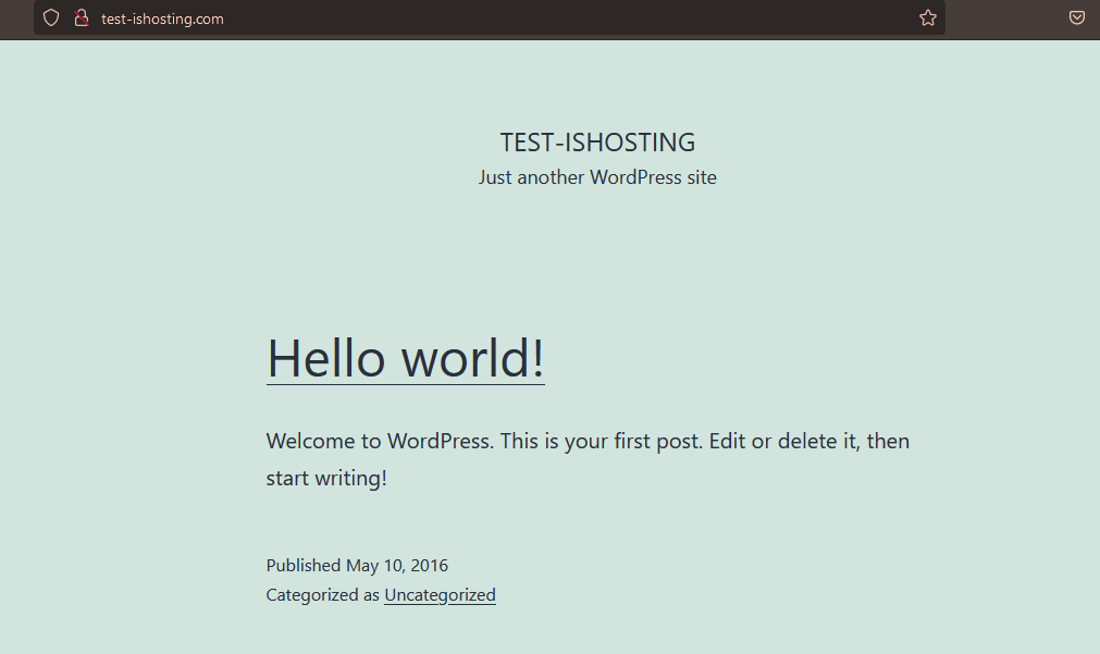 Ваш новый сайт на WordPress