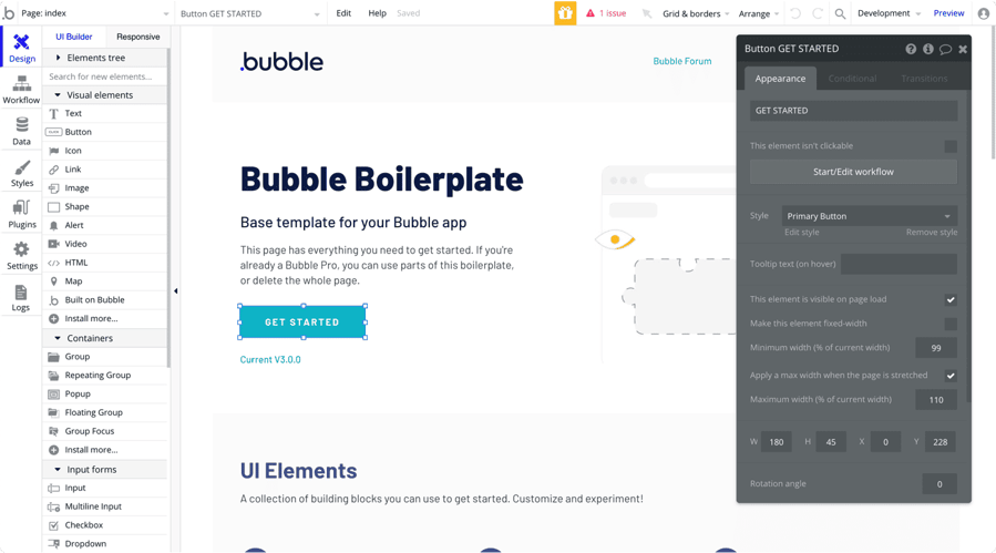 bubble low-code platform