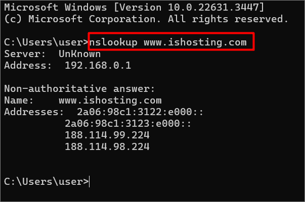 Nslookup