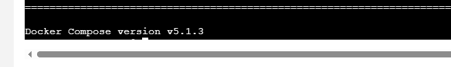 Docker Compose version output