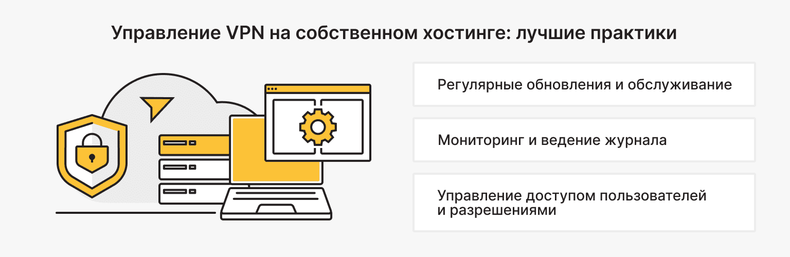 Лучшие практики для управления VPN с собственным хостингом