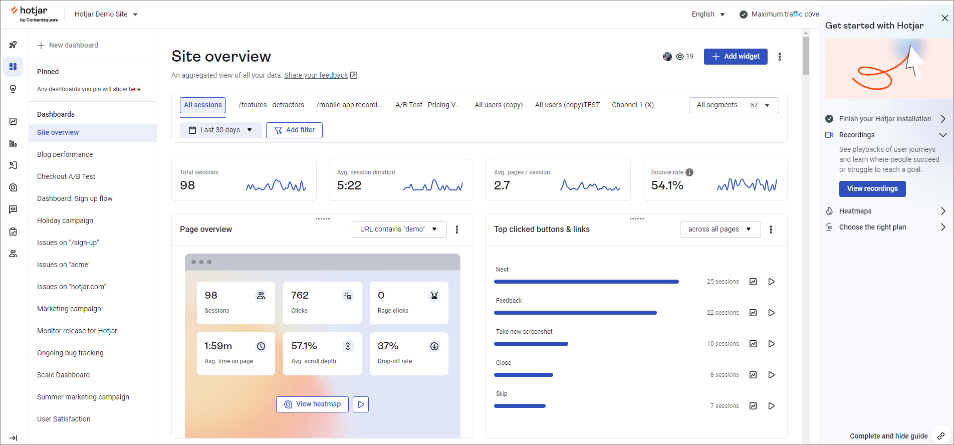 Hotjar: UX Analytics and Optimization