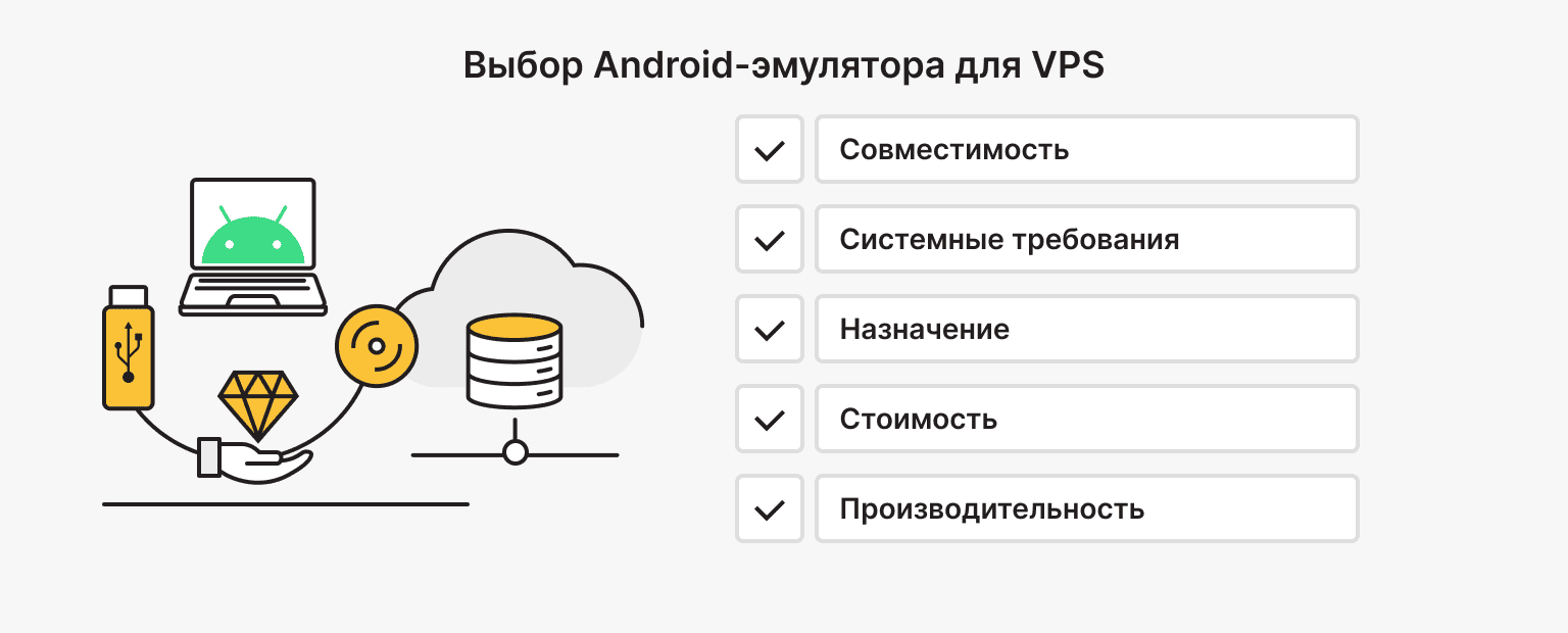 Как выбрать подходящий Android-эмулятор для VPS