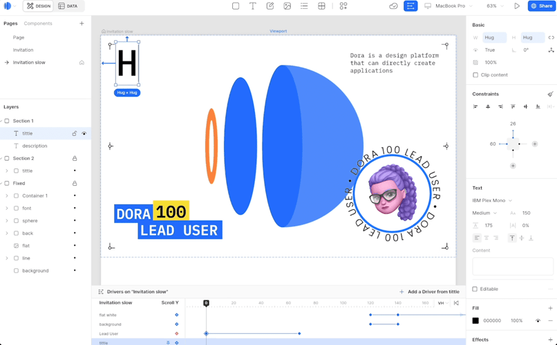 Dora: website builder with 3D capabilities