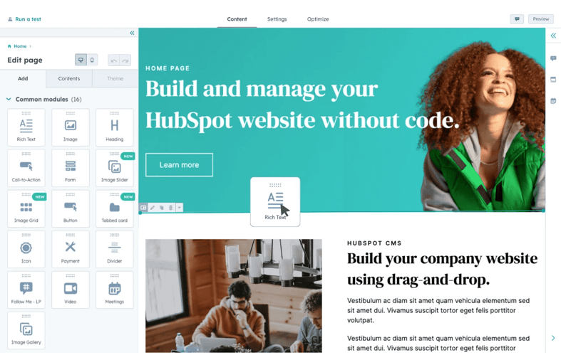 HubSpot: конструктор сайта и многофункциональная платформа