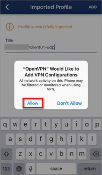 OpenVPN on iOS